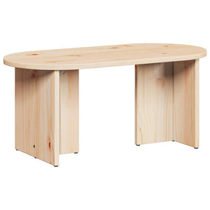 vidaXL Table basse naturel 80 x 39,5 x 35 cm pin massif