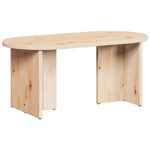 vidaXL Table basse naturel 80 x 39,5 x 35 cm pin massif