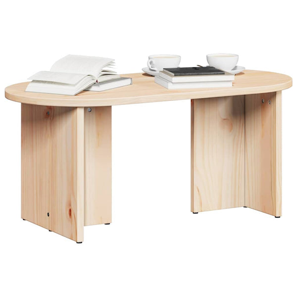vidaXL Table basse naturel 80 x 39,5 x 35 cm pin massif