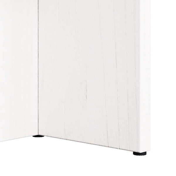 Weißer Couchtisch Kiefer Massivholz 80 cm