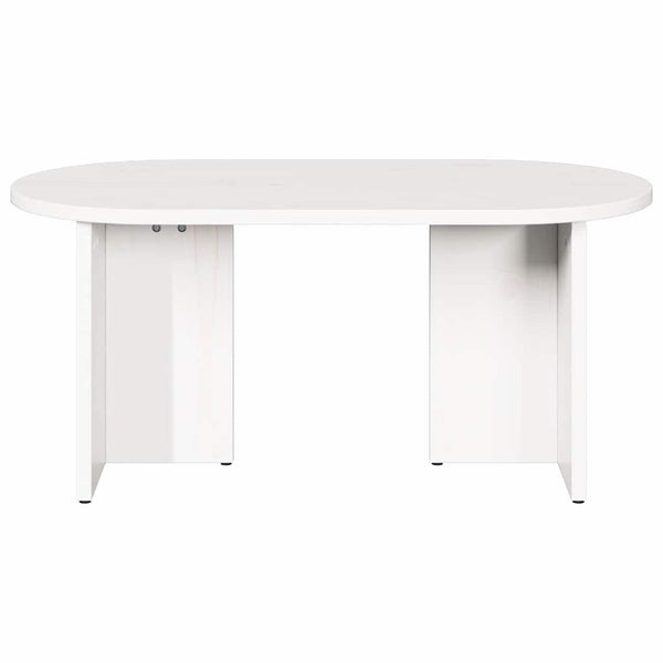Weißer Couchtisch Kiefer Massivholz 80 cm