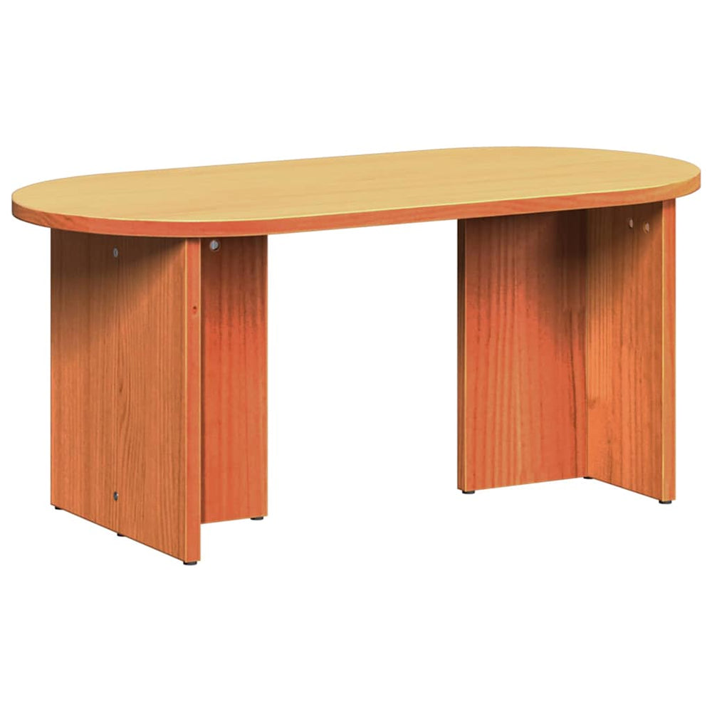 Wachsbrauner Couchtisch Kiefer Massivholz 80cm