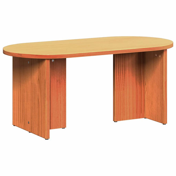 Wachsbrauner Couchtisch Kiefer Massivholz 80cm