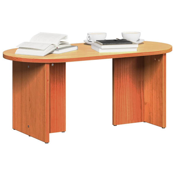 Wachsbrauner Couchtisch Kiefer Massivholz 80cm