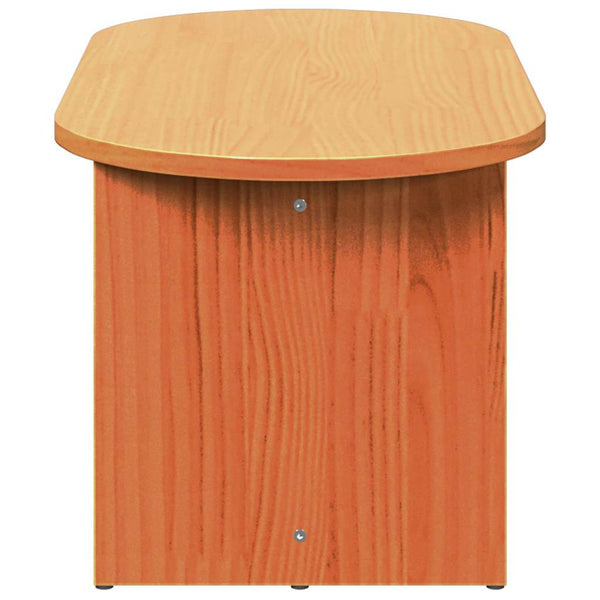 Wachsbrauner Couchtisch Kiefer Massivholz 80cm
