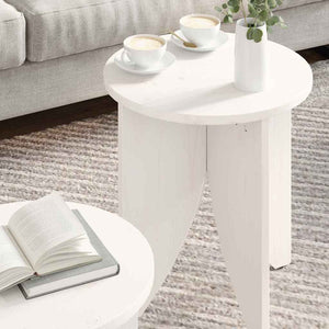 Couchtisch 2er Set Weiß Kiefernholz