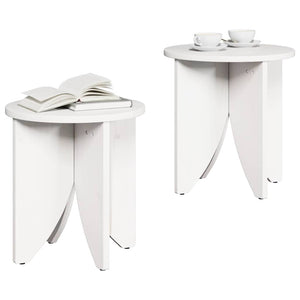 Couchtisch 2er Set Weiß Kiefernholz