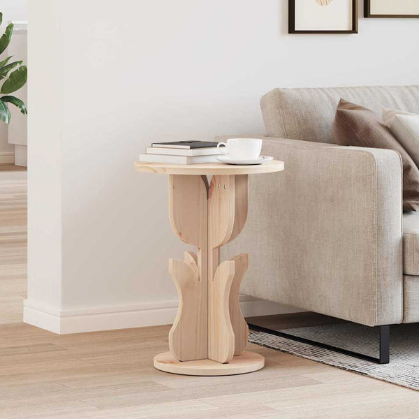 vidaXL Table basse naturel 39,5 x 39,5 x 53,5 cm Bois de pin massif