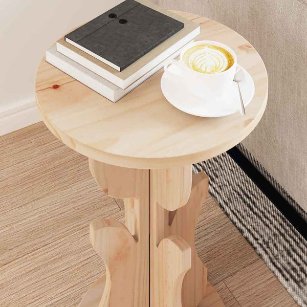 vidaXL Table basse naturel 39,5 x 39,5 x 53,5 cm Bois de pin massif
