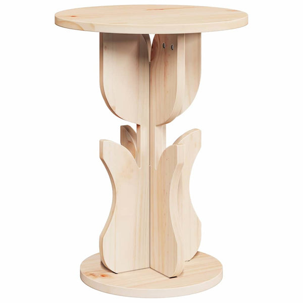 vidaXL Table basse naturel 39,5 x 39,5 x 53,5 cm Bois de pin massif