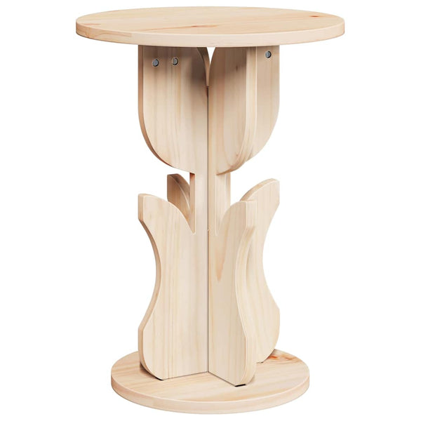 vidaXL Table basse naturel 39,5 x 39,5 x 53,5 cm Bois de pin massif