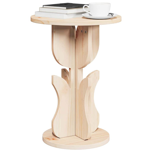 vidaXL Table basse naturel 39,5 x 39,5 x 53,5 cm Bois de pin massif