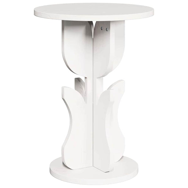 Weißer Couchtisch Kiefer Massivholz 39,5cm
