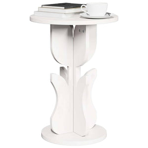 Weißer Couchtisch Kiefer Massivholz 39,5cm