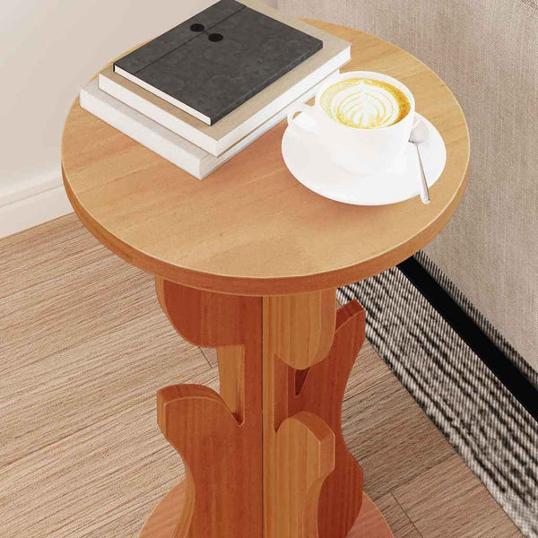 Couchtisch Kiefer Massivholz Wachsbraun 39,5cm