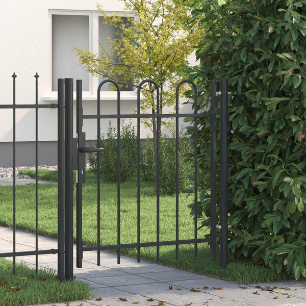 Graues Gartentor 103x150 cm Stahl