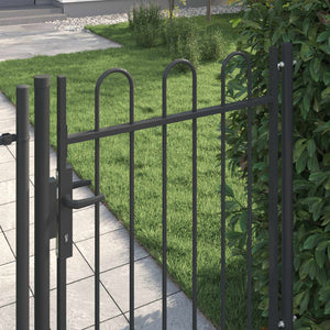Gartentor Boxtel 103x175 cm Stahl Grau