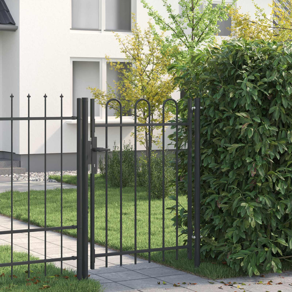 Gartentor Boxtel 103x175 cm Stahl Grau