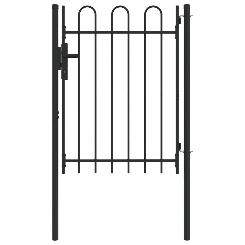 Gartentor Boxtel 103x175 cm Stahl Grau