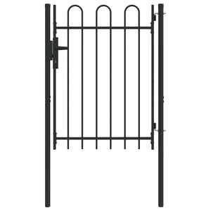 Gartentor Boxtel 103x175 cm Stahl Grau