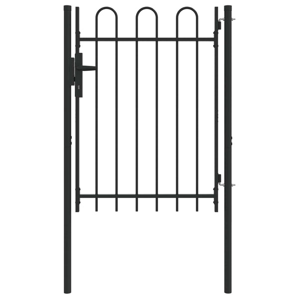 Gartentor Boxtel 103x175 cm Stahl Grau