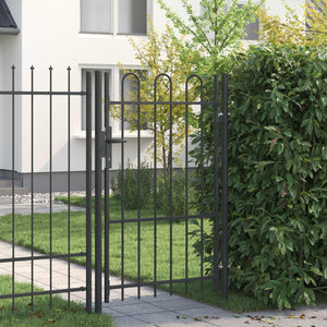 Graues Gartentor 103x200 cm Stahl