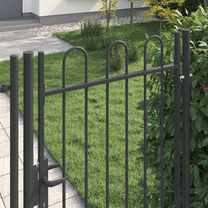 Graues Gartentor 103x225 cm Stahl