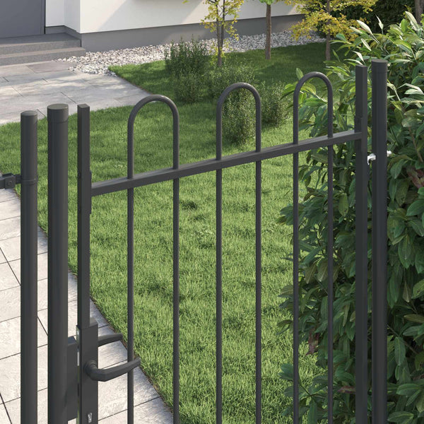 Graues Gartentor 103x225 cm Stahl