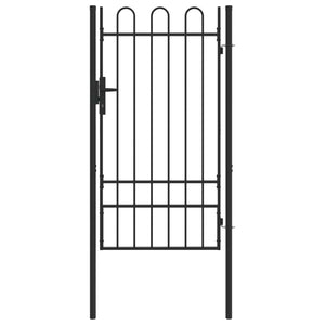 Graues Gartentor 103x225 cm Stahl