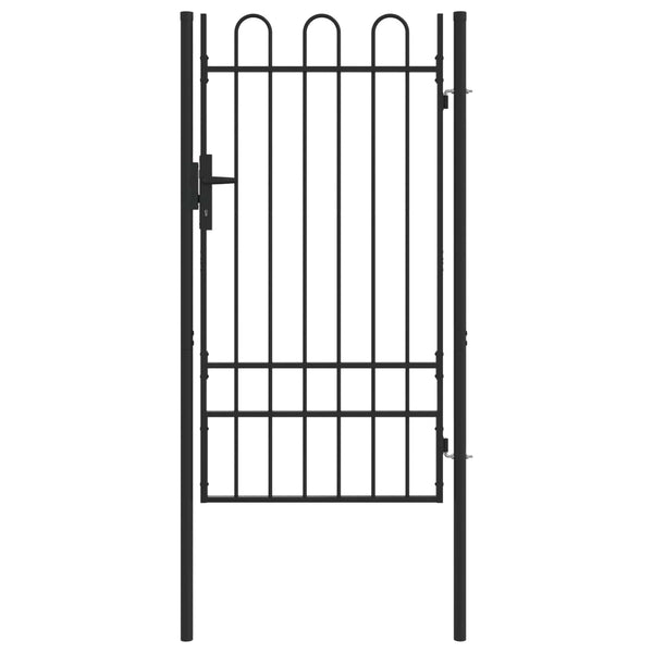 Graues Gartentor 103x225 cm Stahl