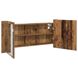 LED Spiegelschrank Altholz 100cm