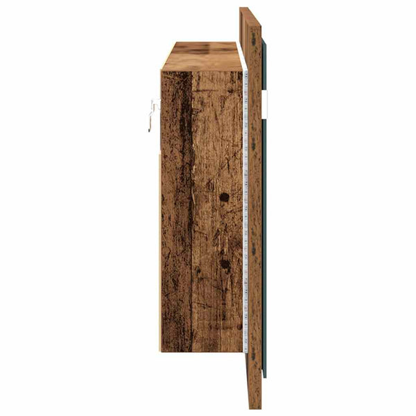 LED Spiegelschrank Altholz 100cm