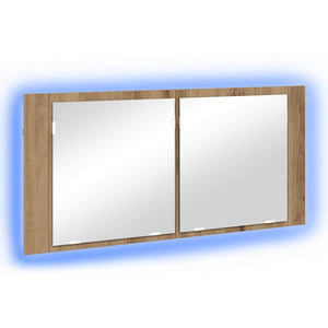 LED Spiegelschrank mit Regal Artisan-Eiche 100cm