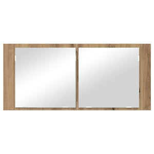 LED Spiegelschrank mit Regal Artisan-Eiche 100cm