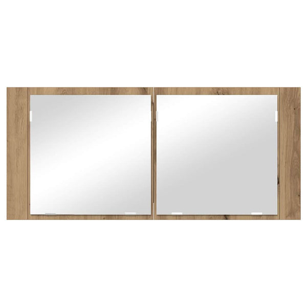 LED Spiegelschrank mit Regal Artisan-Eiche 100cm