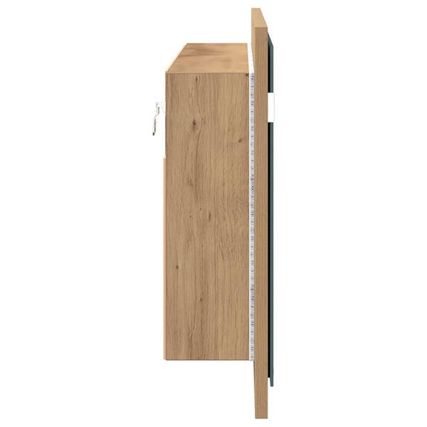 LED Spiegelschrank mit Regal Artisan-Eiche 100cm