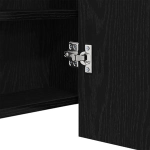 LED Spiegelschrank Schwarz Eiche 100cm