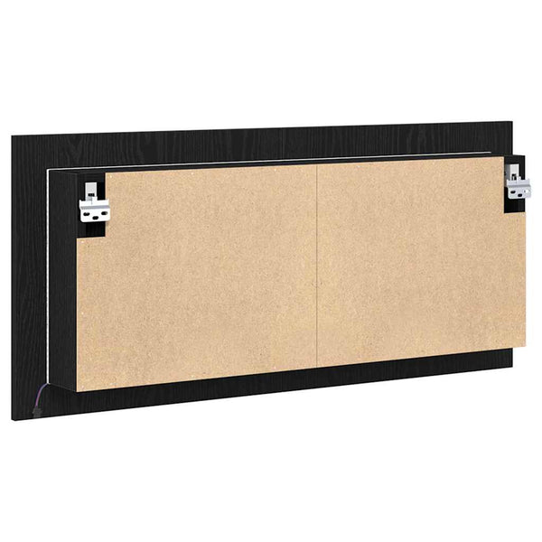 LED Spiegelschrank Schwarz Eiche 100cm