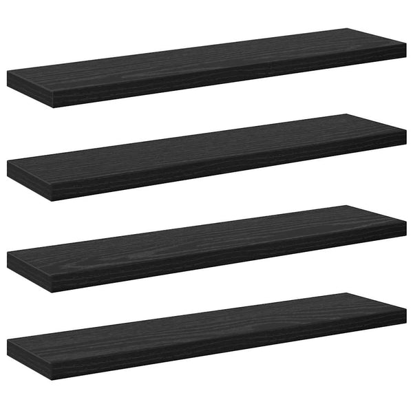 Regalbrett Schwarz 4er Set 40cm