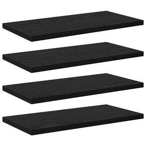 Regalbrett Schwarz 4er Set 40x20 cm