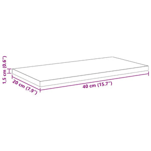 Regalbrett Schwarz 4er Set 40x20 cm
