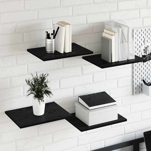 Schwarzes Regalbrett 4er Set 40x30 cm