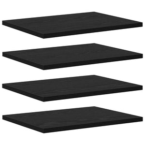 Schwarzes Regalbrett 4er Set 40x30 cm