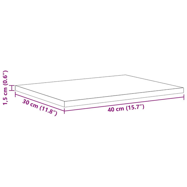 Schwarzes Regalbrett 4er Set 40x30 cm