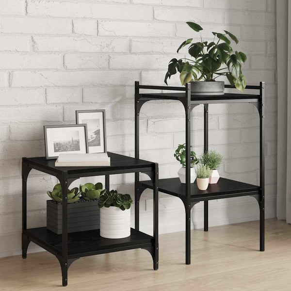 Schwarzes Regalbrett 4er Set 40x40 cm