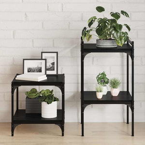 Schwarzes Regalbrett 4er Set 40x40 cm
