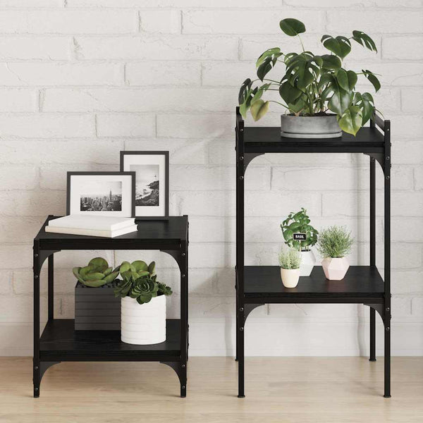Schwarzes Regalbrett 4er Set 40x40 cm