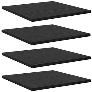 Schwarzes Regalbrett 4er Set 40x40 cm