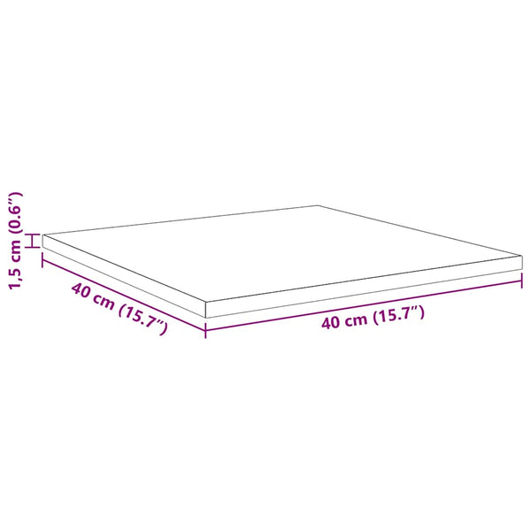 Schwarzes Regalbrett 4er Set 40x40 cm