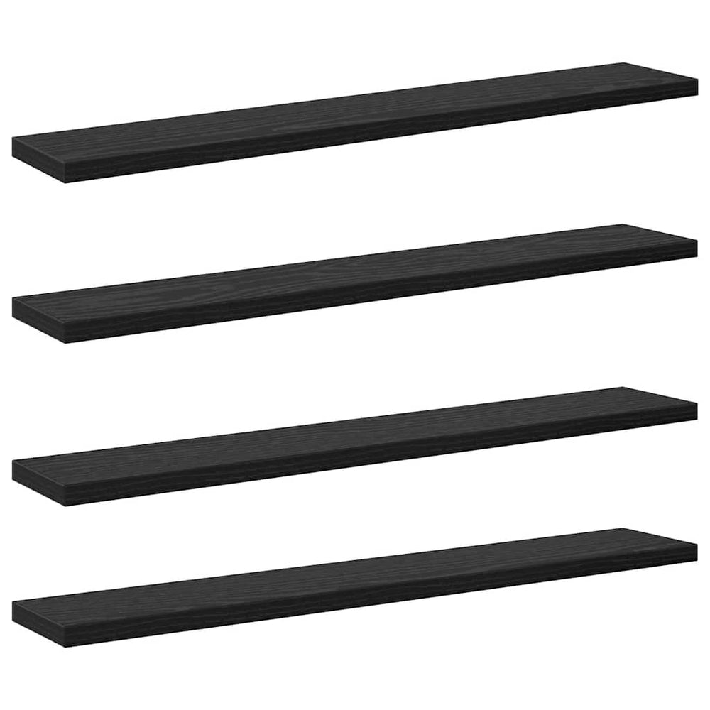 Regalbrett Schwarz 60 cm 4er-Set